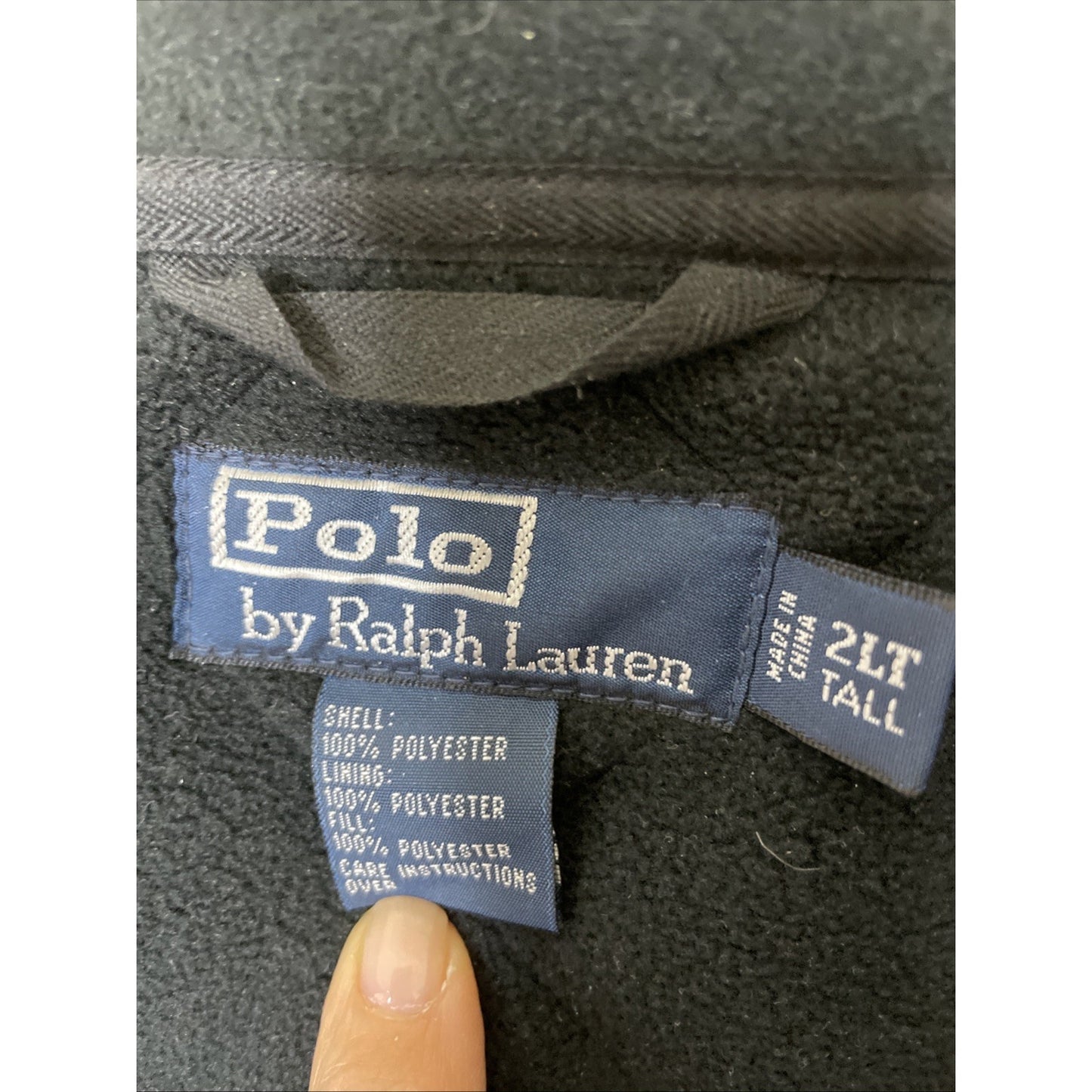 Polo Ralph Lauren Puffer Down Fleece Jacket Full Zip Men’s 2XLT Black