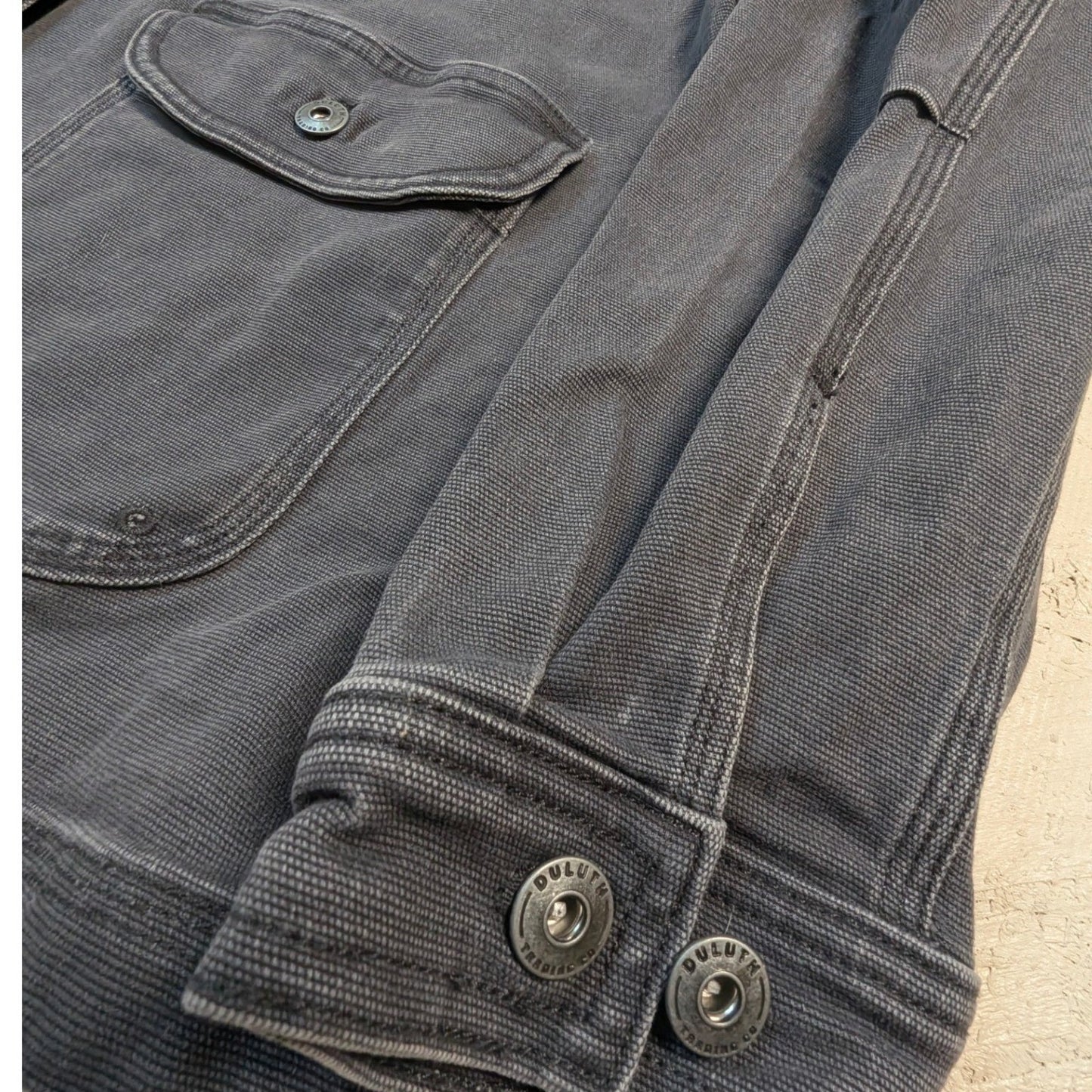 Duluth Trading Co Men's Chore Jacket – Dark Gray Cotton Utility XXL