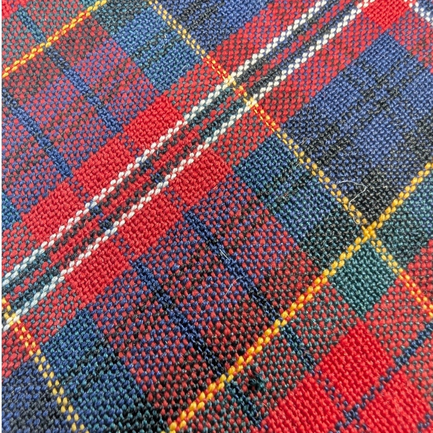 Pendleton 100% Virgin Wool Plaid Necktie – Red / Navy / Green / Yellow