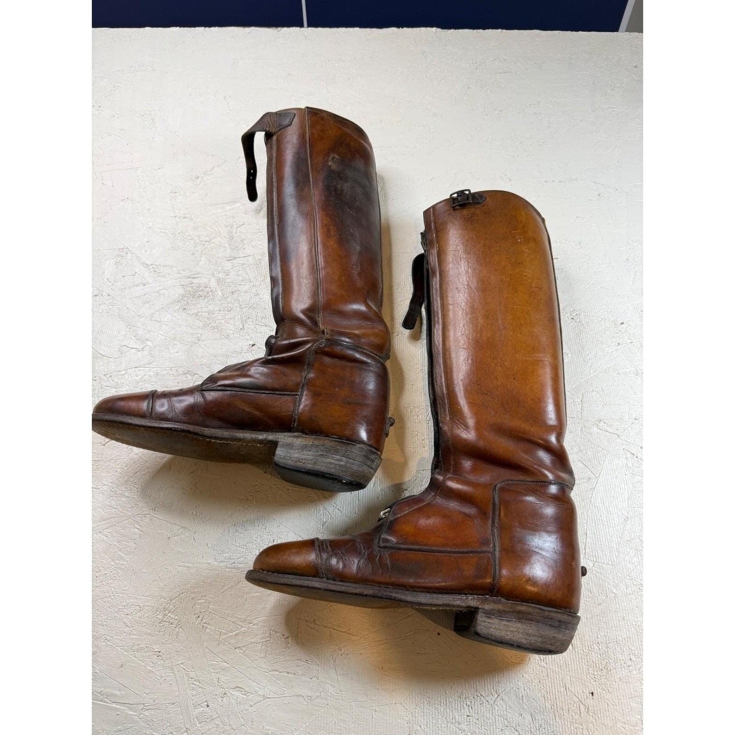 Dehner Equestrian Riding Boots – Men's 8 Brown Leather Vintage Zip Omaha, NE