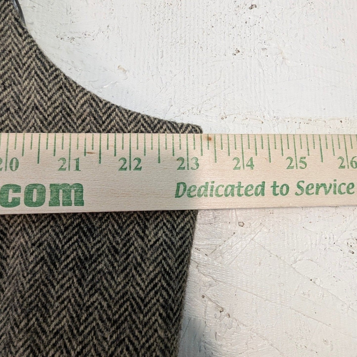 MERONA Wool-Blend Herringbone Tweed Vest – Unisex XL Button Front