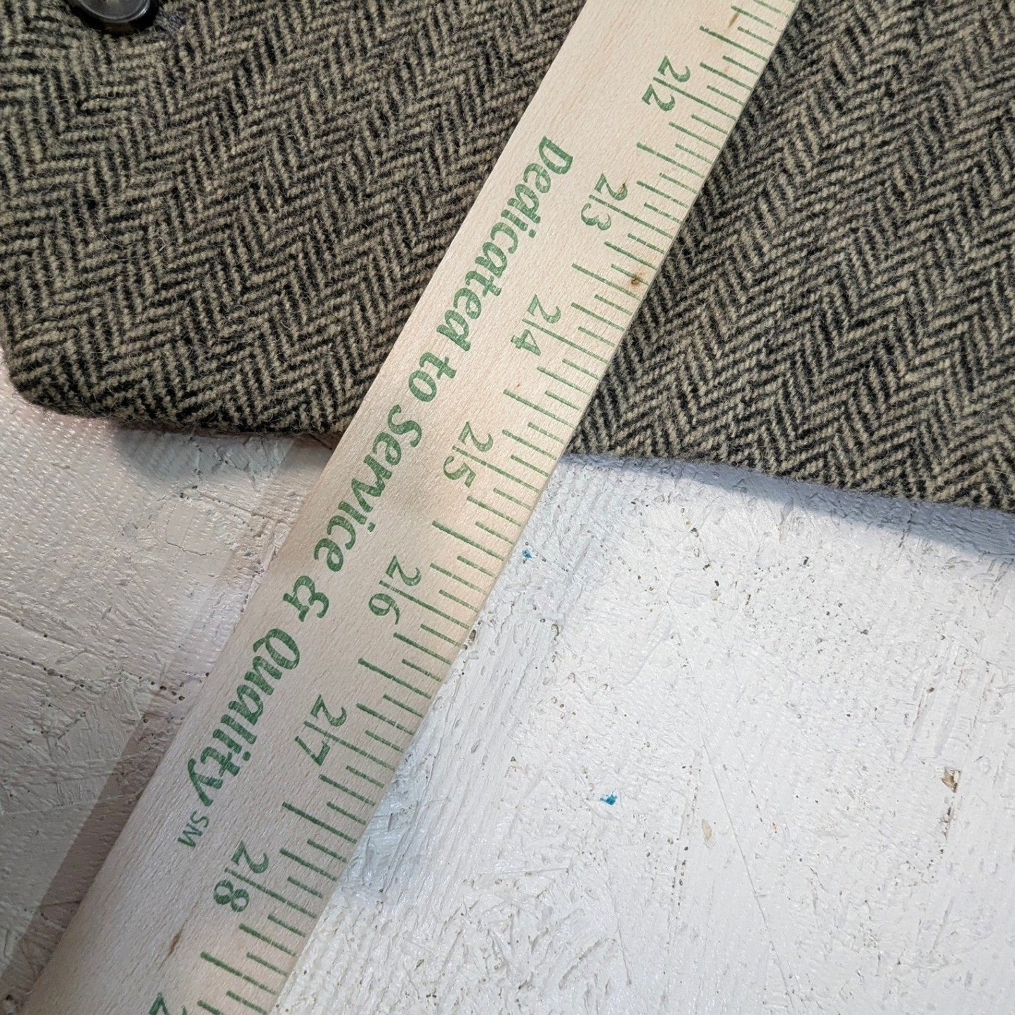 MERONA Wool-Blend Herringbone Tweed Vest – Unisex XL Button Front