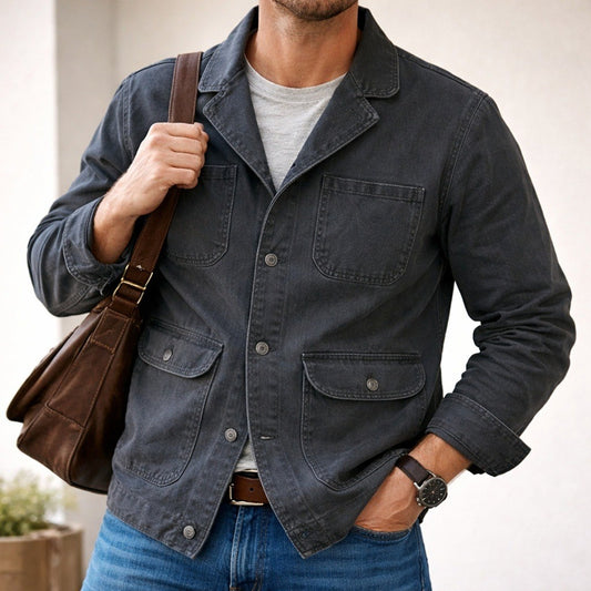 Duluth Trading Co Men's Chore Jacket – Dark Gray Cotton Utility XXL