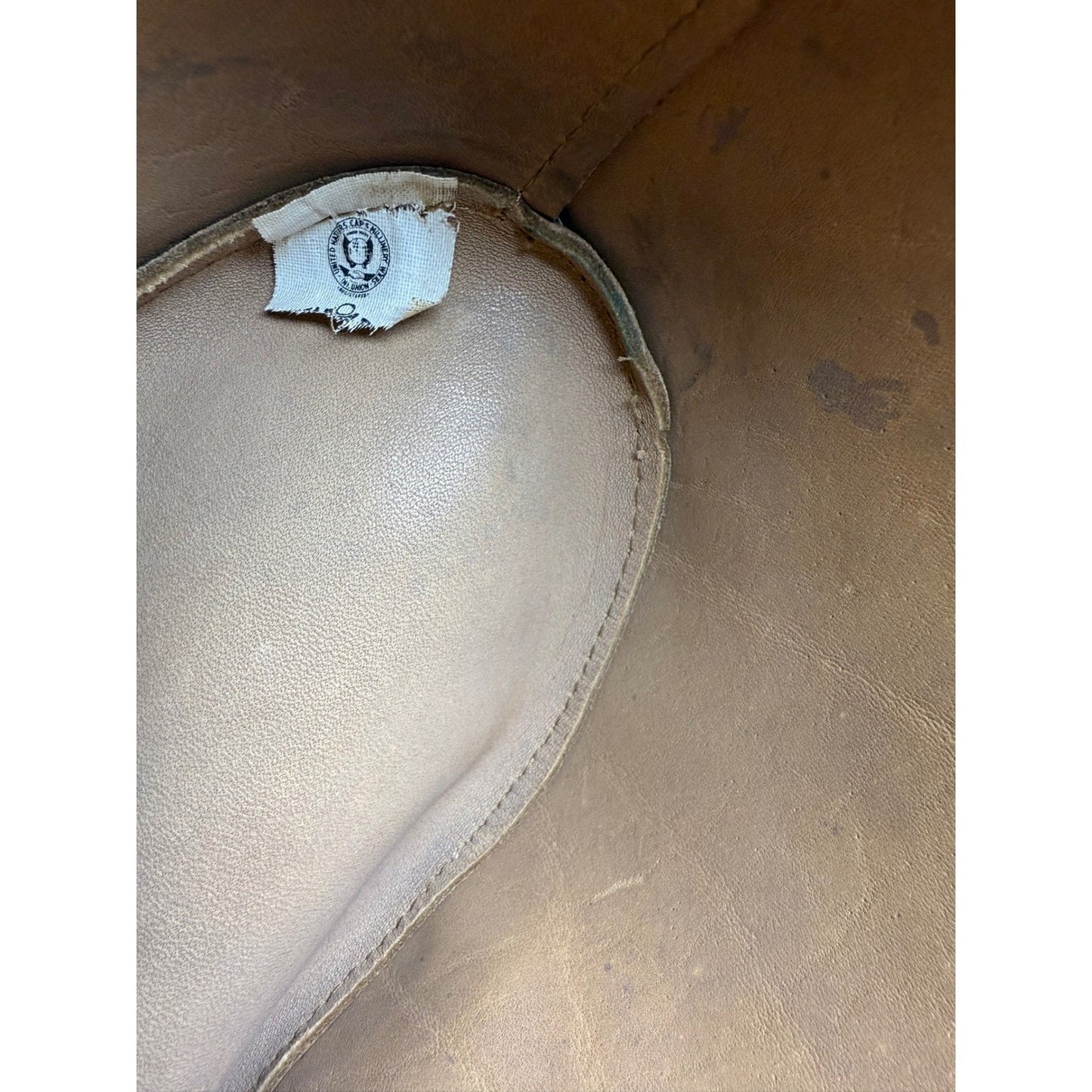 Brown Suede Cowboy Western Hat Fedora Style Crown Band