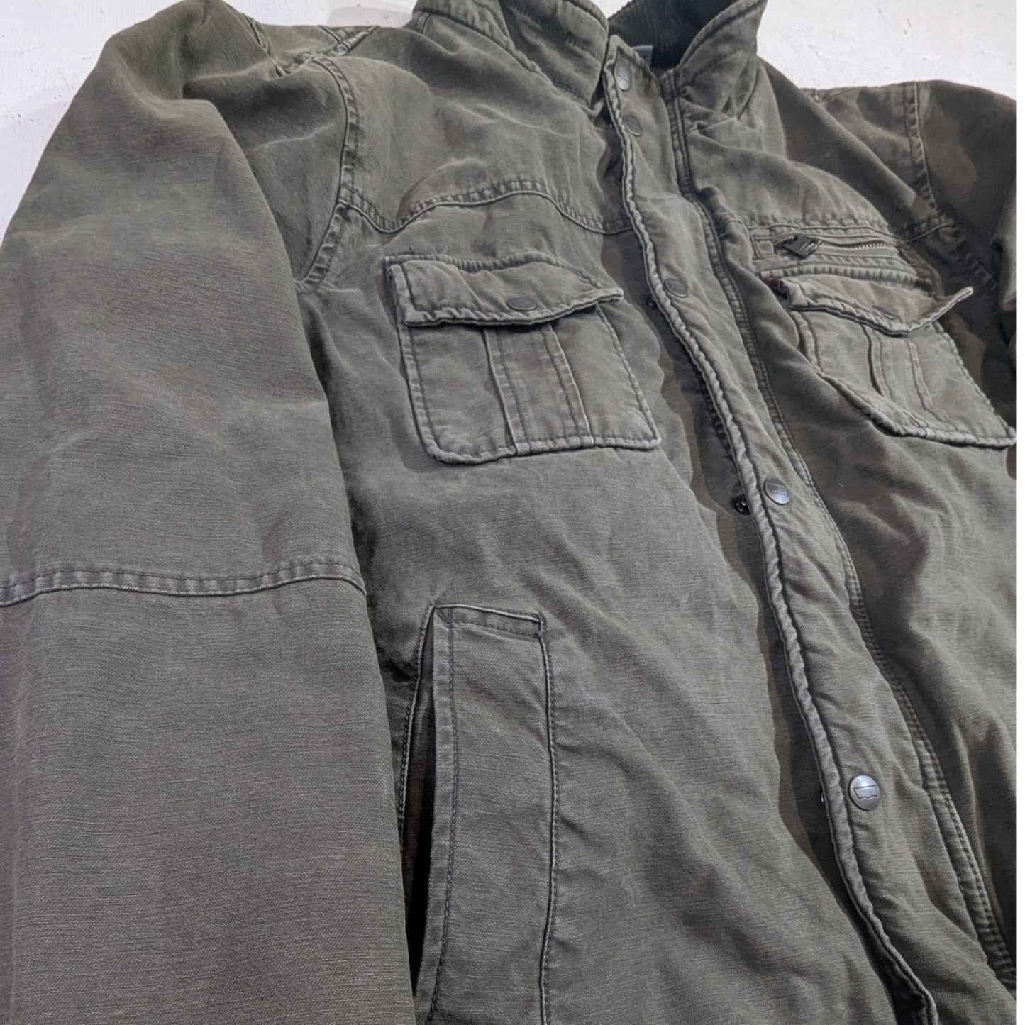 Levi Strauss & Co Utility Jacket – Men's L Olive Green READ