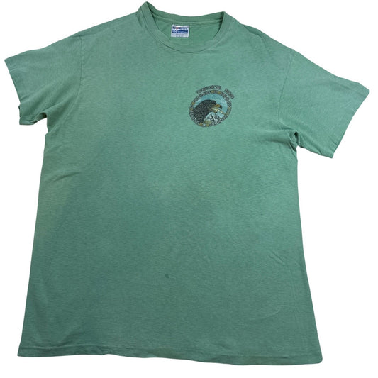Grateful Dead Eagle Rose T Shirt - XL Green 80s Single Stitch USA Distressed