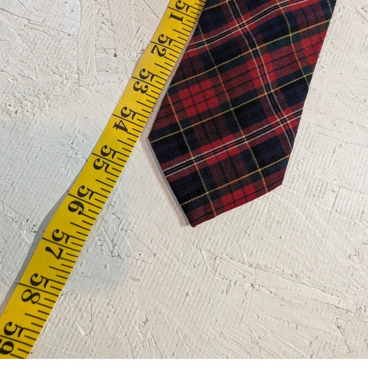 Pendleton 100% Virgin Wool Plaid Necktie – Red / Navy / Green / Yellow