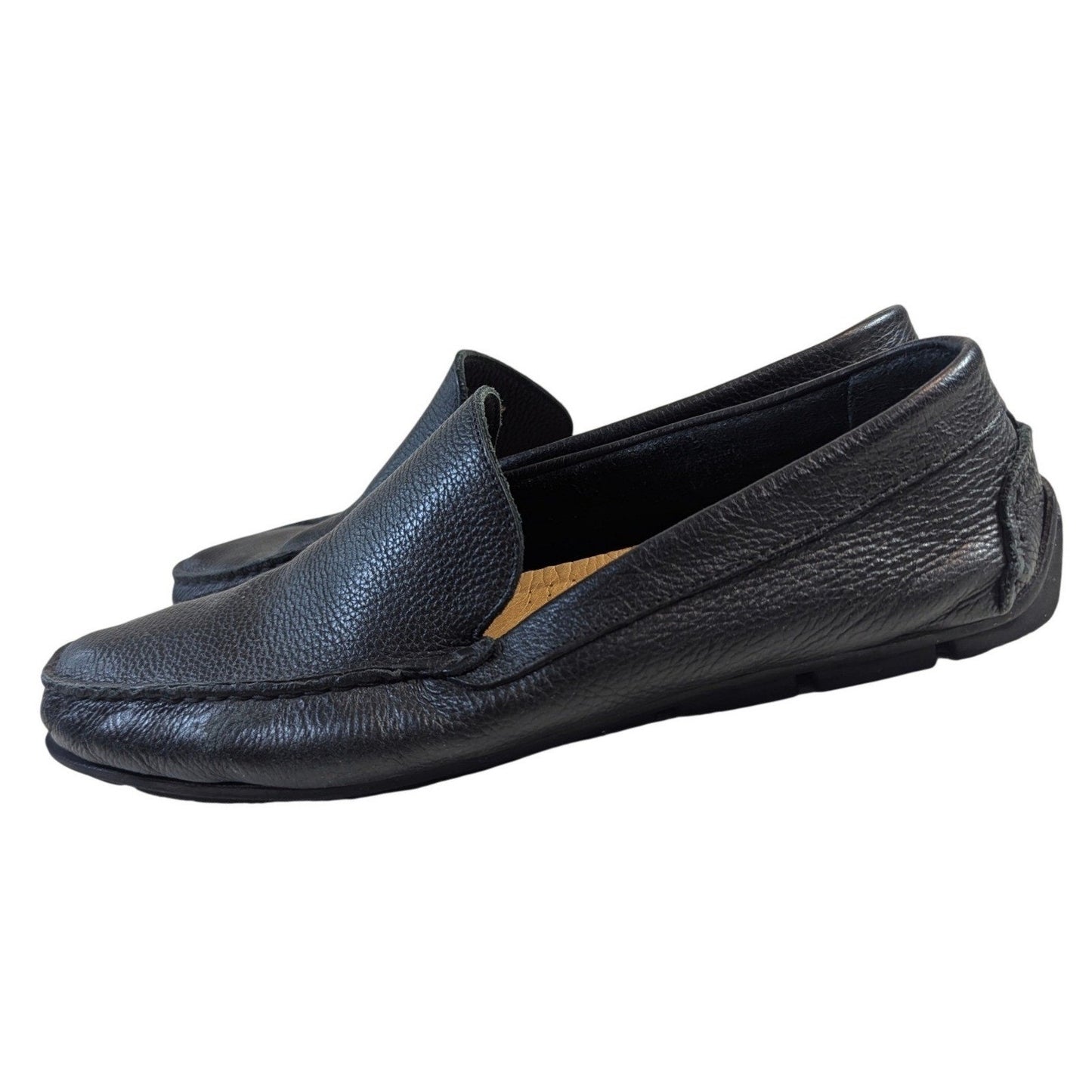 Giorgio Brutini Janeiro Leather Driving Loafers – Men's 10.5 Black Slip-On