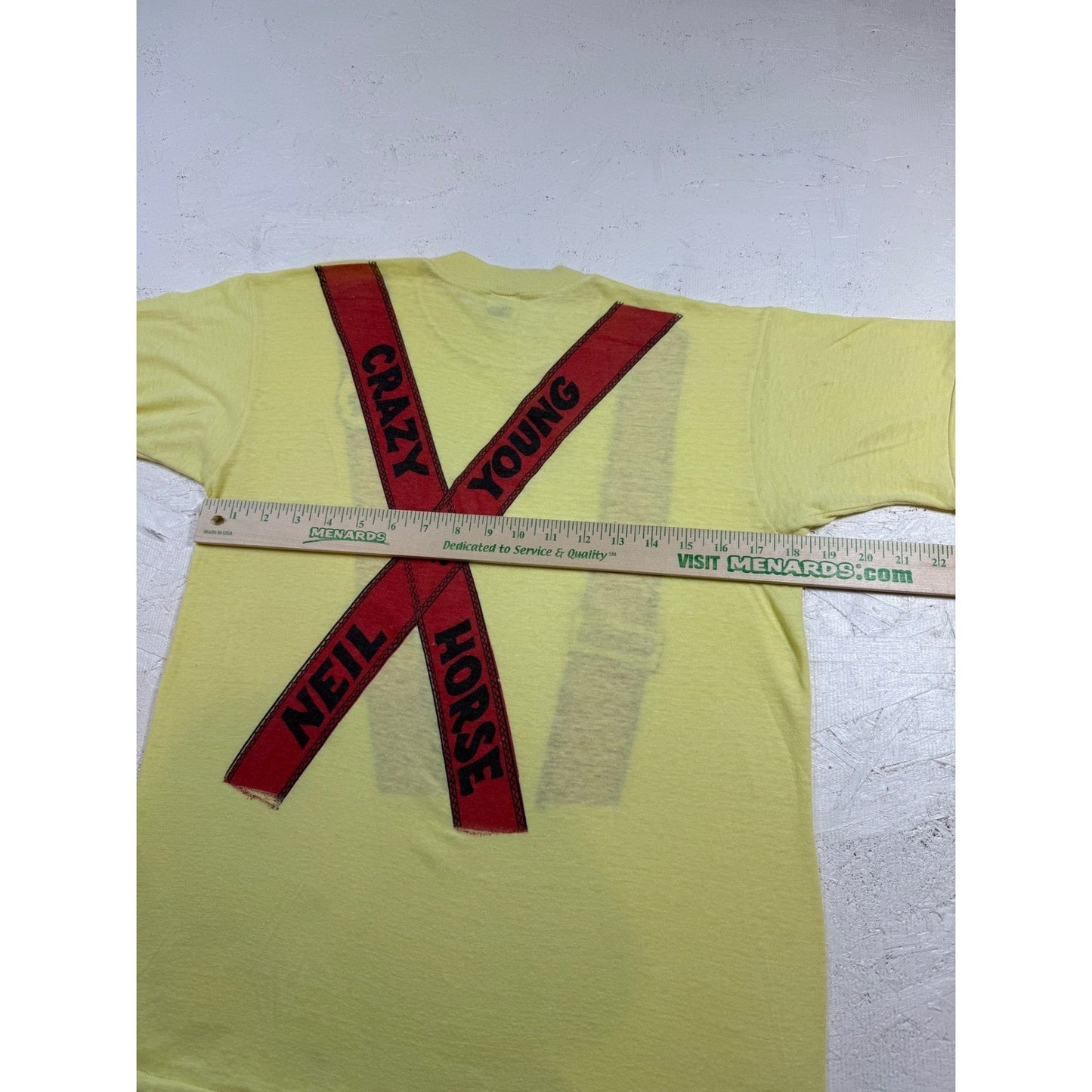 Vintage Neil Young Concert T-Shirt – “Rust Never Sleeps” 1978 Graphic, Yellow, S