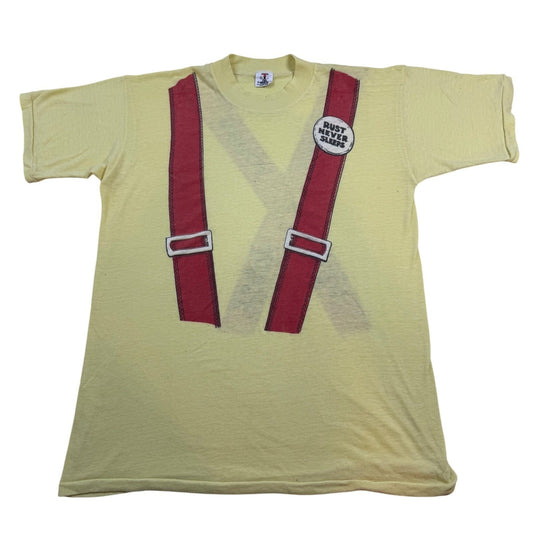 Vintage Neil Young Concert T-Shirt – “Rust Never Sleeps” 1978 Graphic, Yellow, S