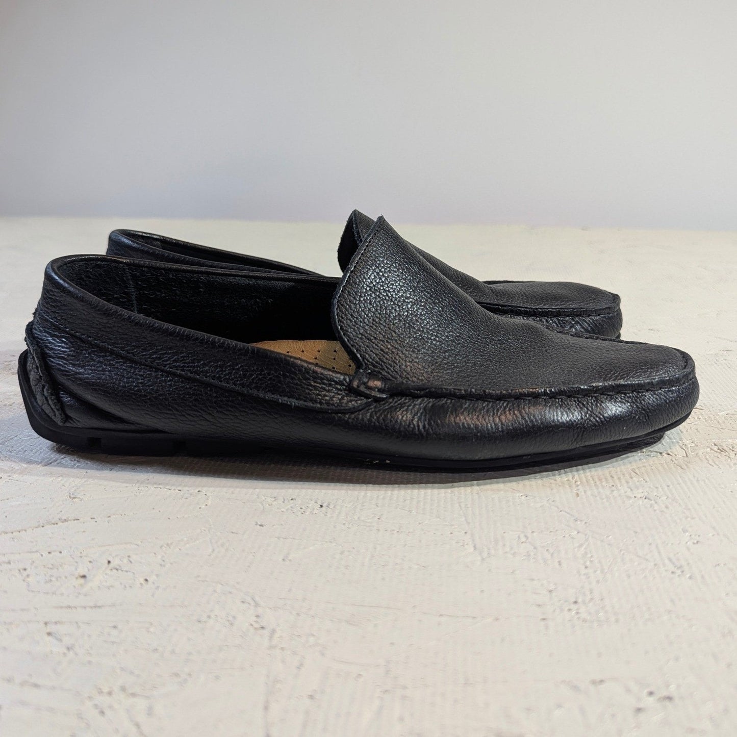 Giorgio Brutini Janeiro Leather Driving Loafers – Men's 10.5 Black Slip-On