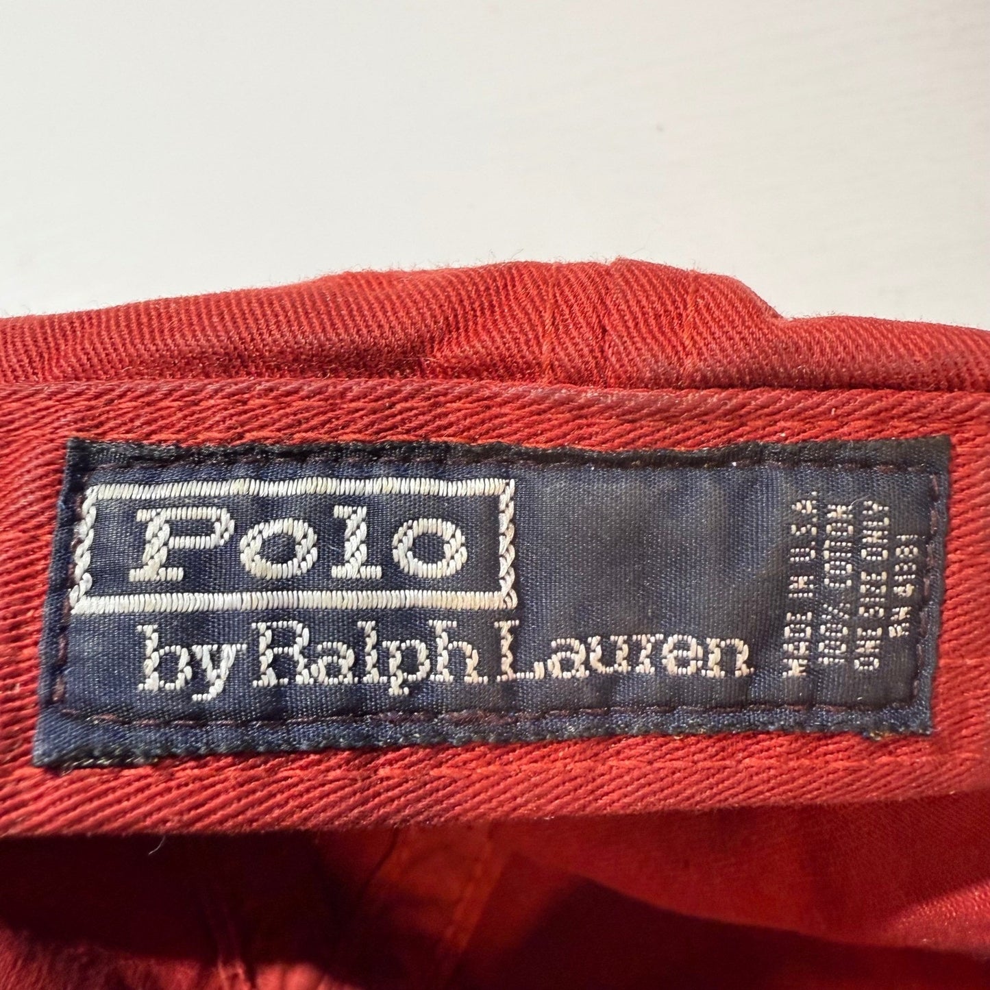 Polo Ralph Lauren Red Cap – Cotton Twill Embroidered Pony Adjustable VTG