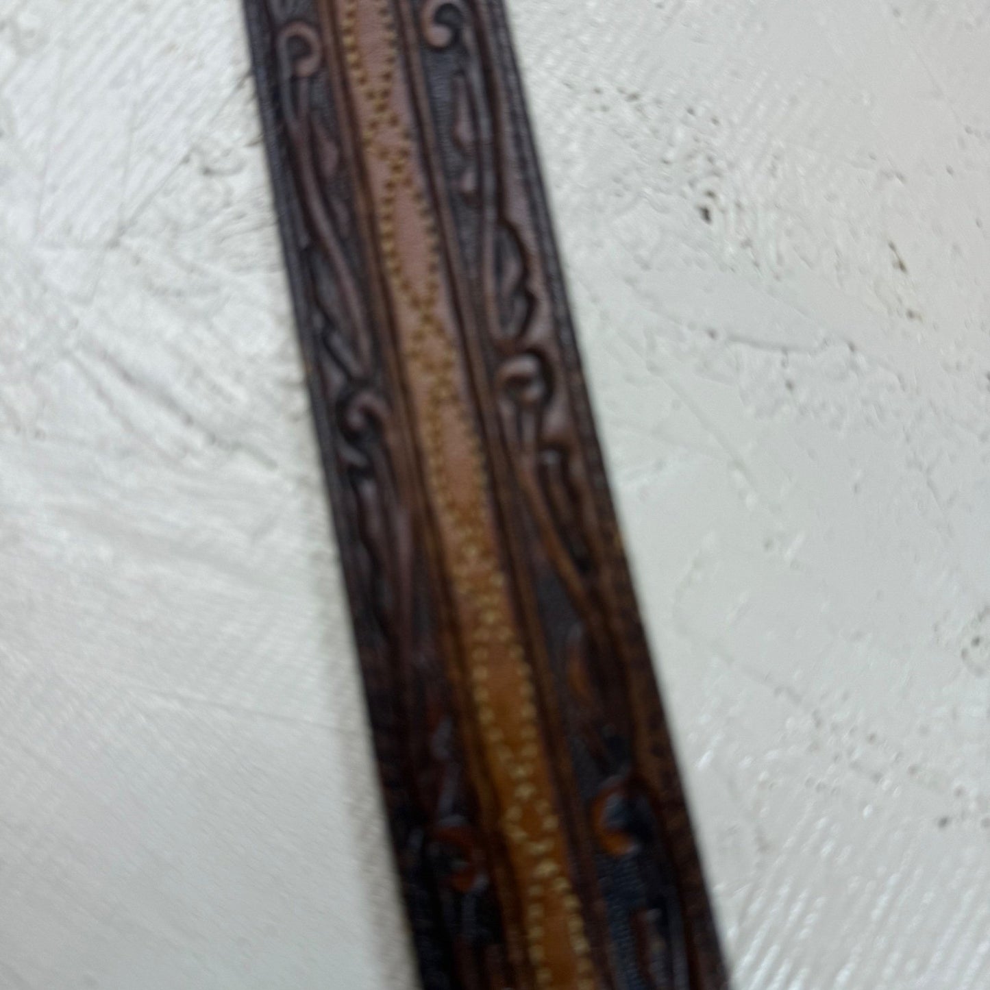 Council Bluffs Sesquicentennial 1996 Western Leather Belt Buckle Men's