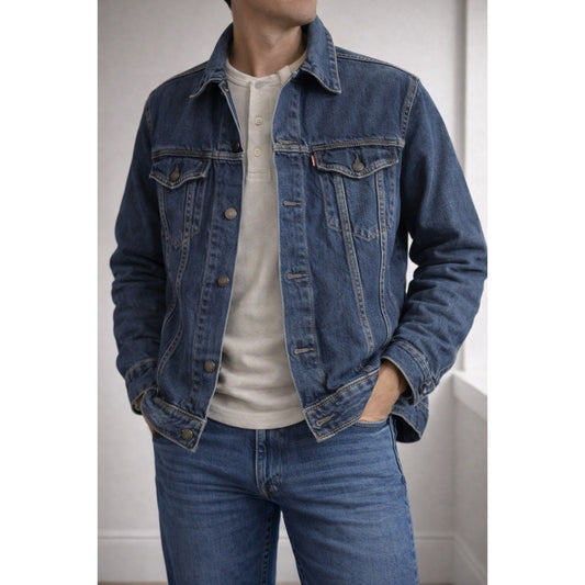 Levi Strauss & Co Trucker Jacket – Men's M Classic Blue Denim CW 1823