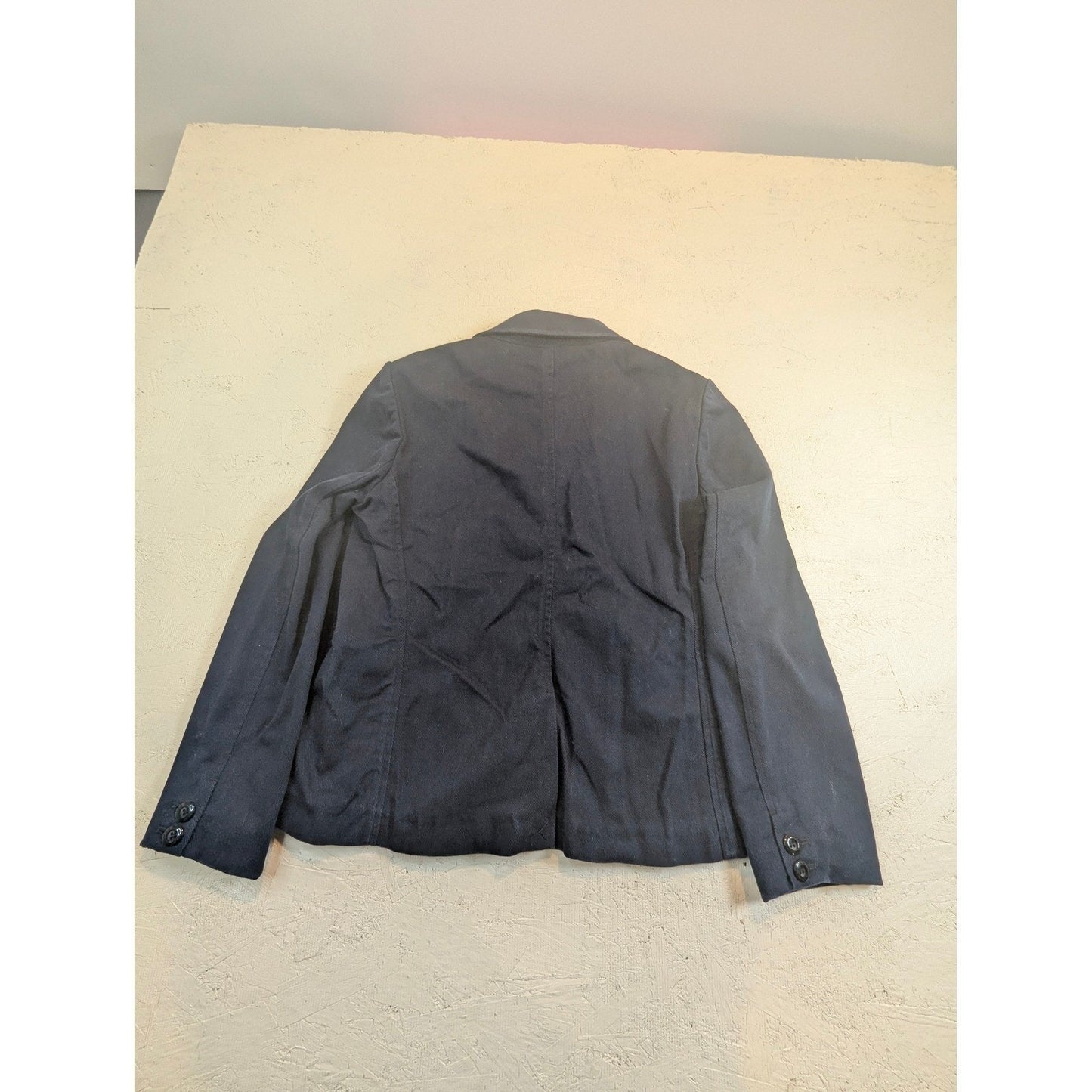 Ralph Lauren Polo Jeans Co Navy Blue Cotton Blazer Jacket Womens Large