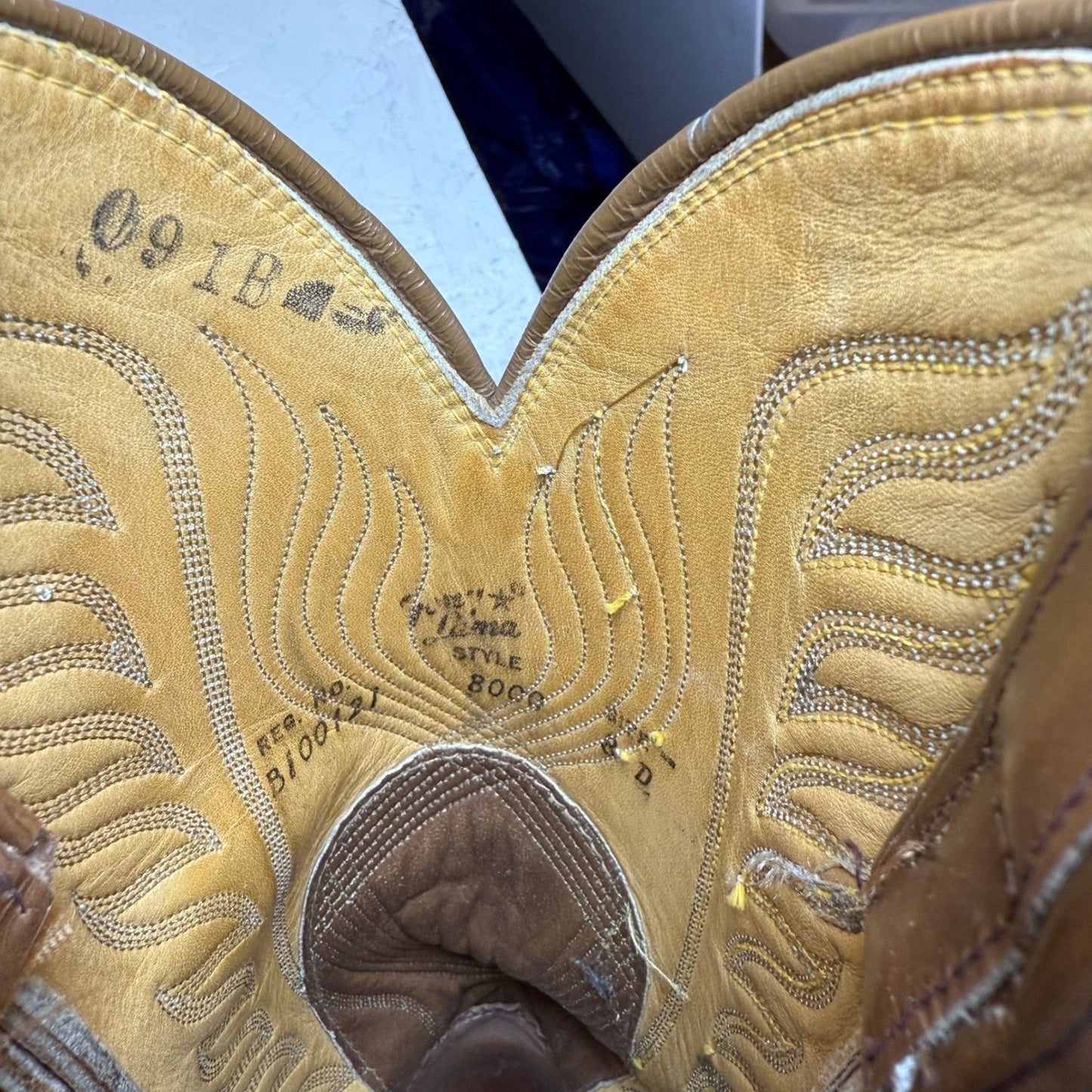 Tony Lama El Paso Exotic Lizard Leather Cowboy Western Boots Mens Size 10 D