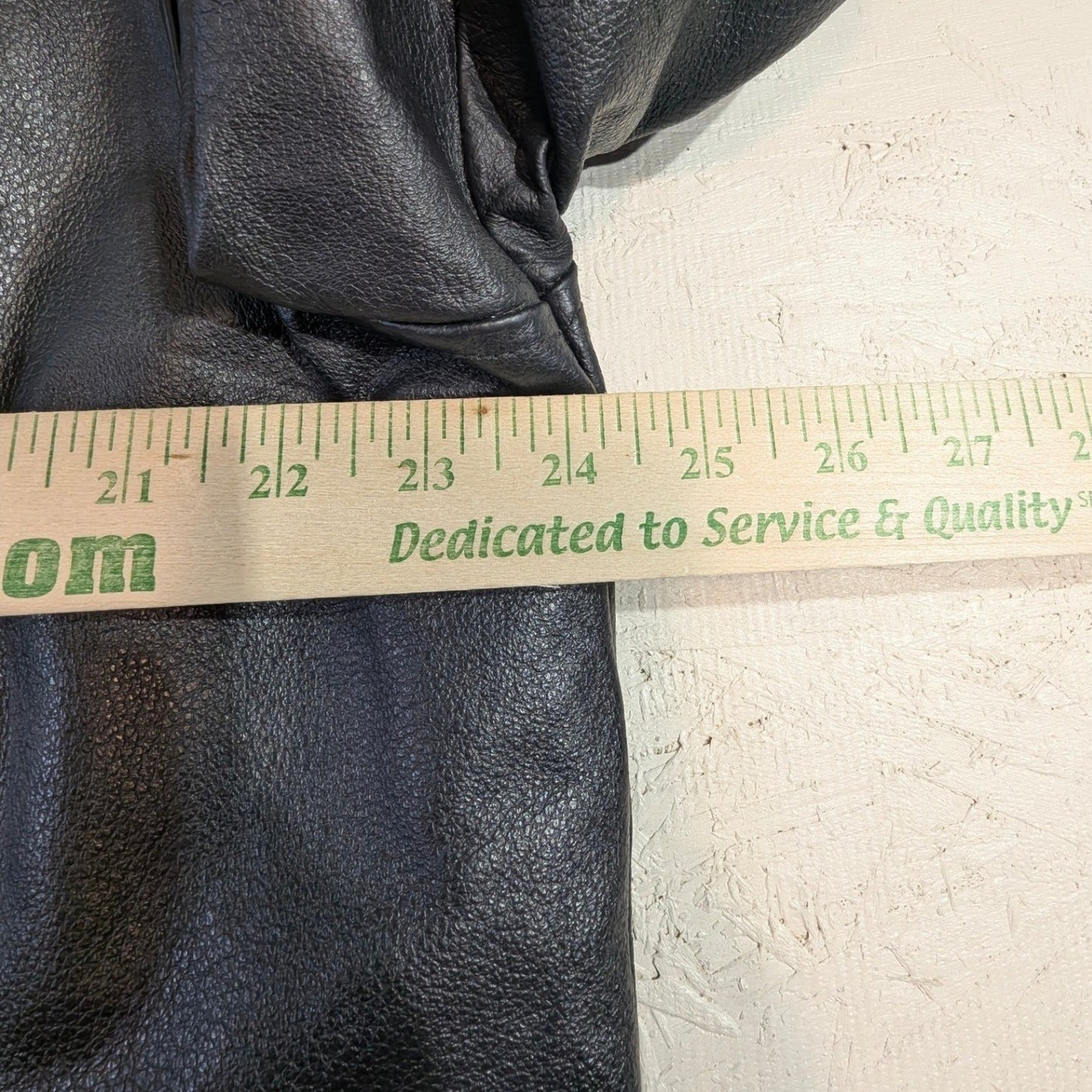 Knightsbridge Genuine Leather Jacket – Men's L Black Full-Zip Collared