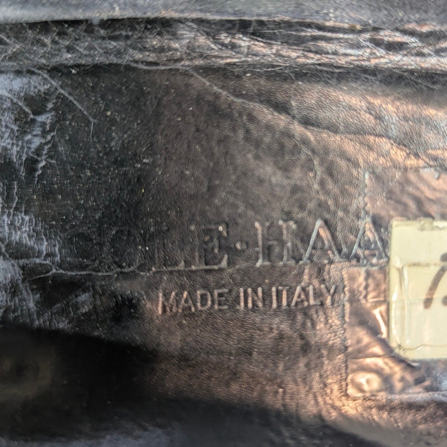 Cole Haan Men Black Leather Fringe Loafers Slip On Made in Italy Size 10M READ