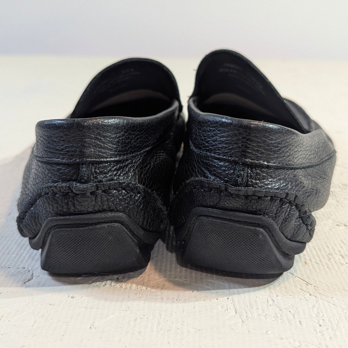 Giorgio Brutini Janeiro Leather Driving Loafers – Men's 10.5 Black Slip-On