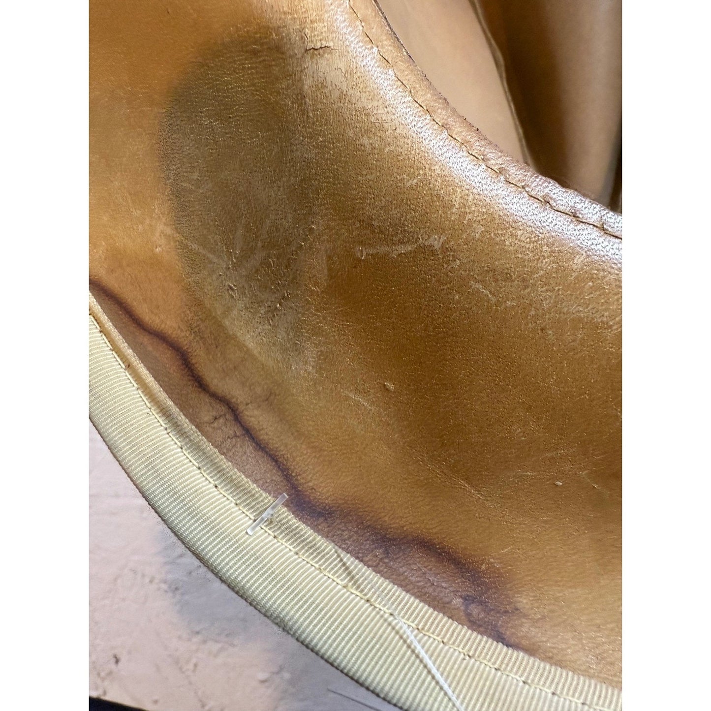 Brown Suede Cowboy Western Hat Fedora Style Crown Band