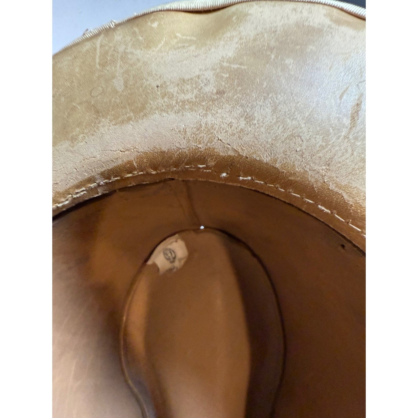 Brown Suede Cowboy Western Hat Fedora Style Crown Band