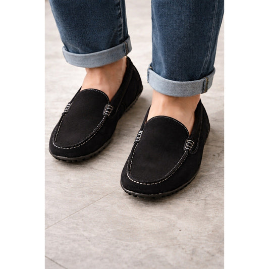 Winthrop Mens Black Suede Driving Moccasins Loafers Shoes Size 10M