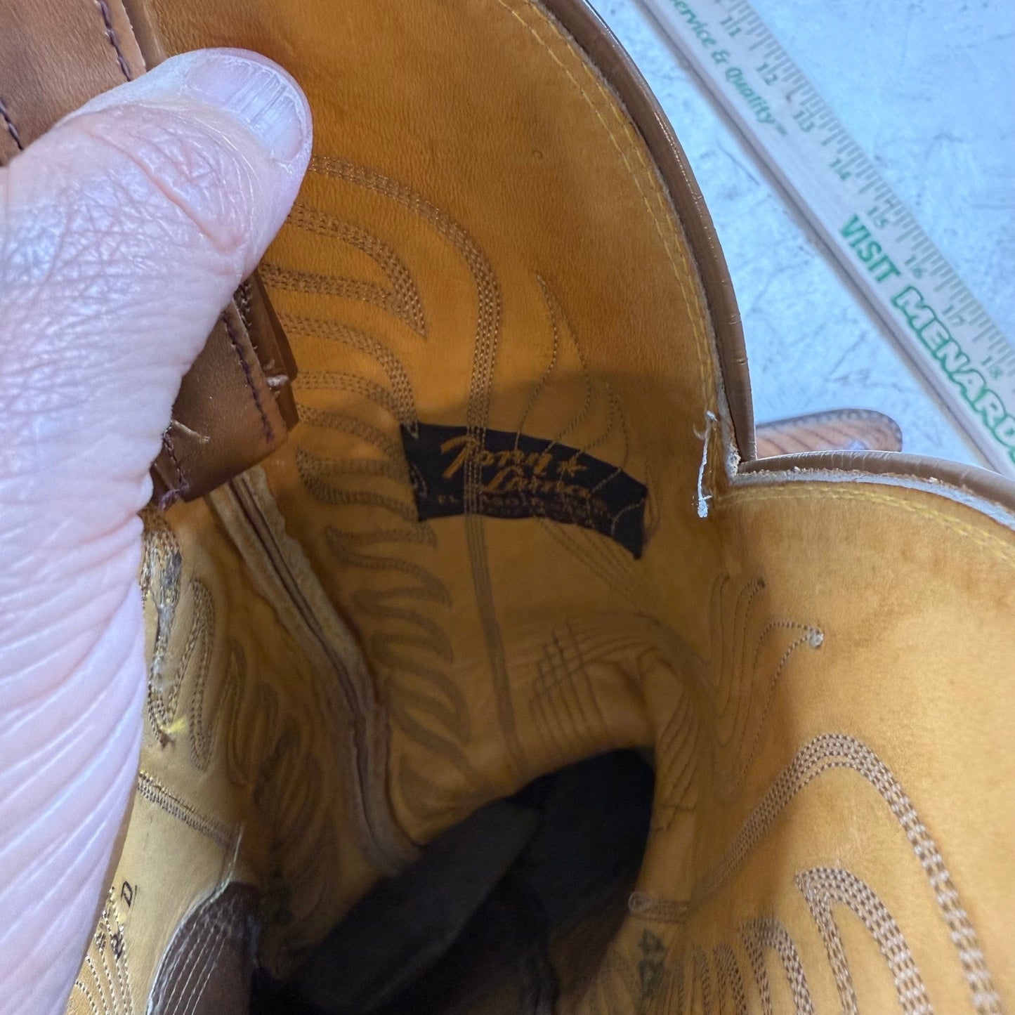 Tony Lama El Paso Exotic Lizard Leather Cowboy Western Boots Mens Size 10 D