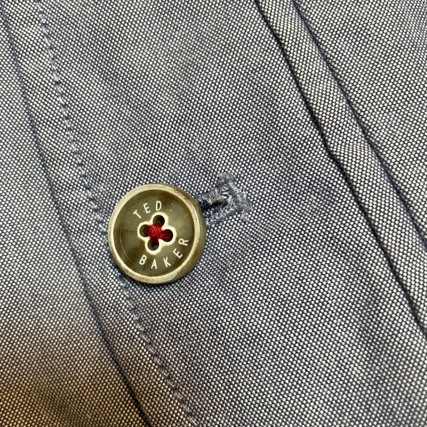 Lightweight Full Zip Jacket – Ted Baker Blue Cotton Blend Size XXL