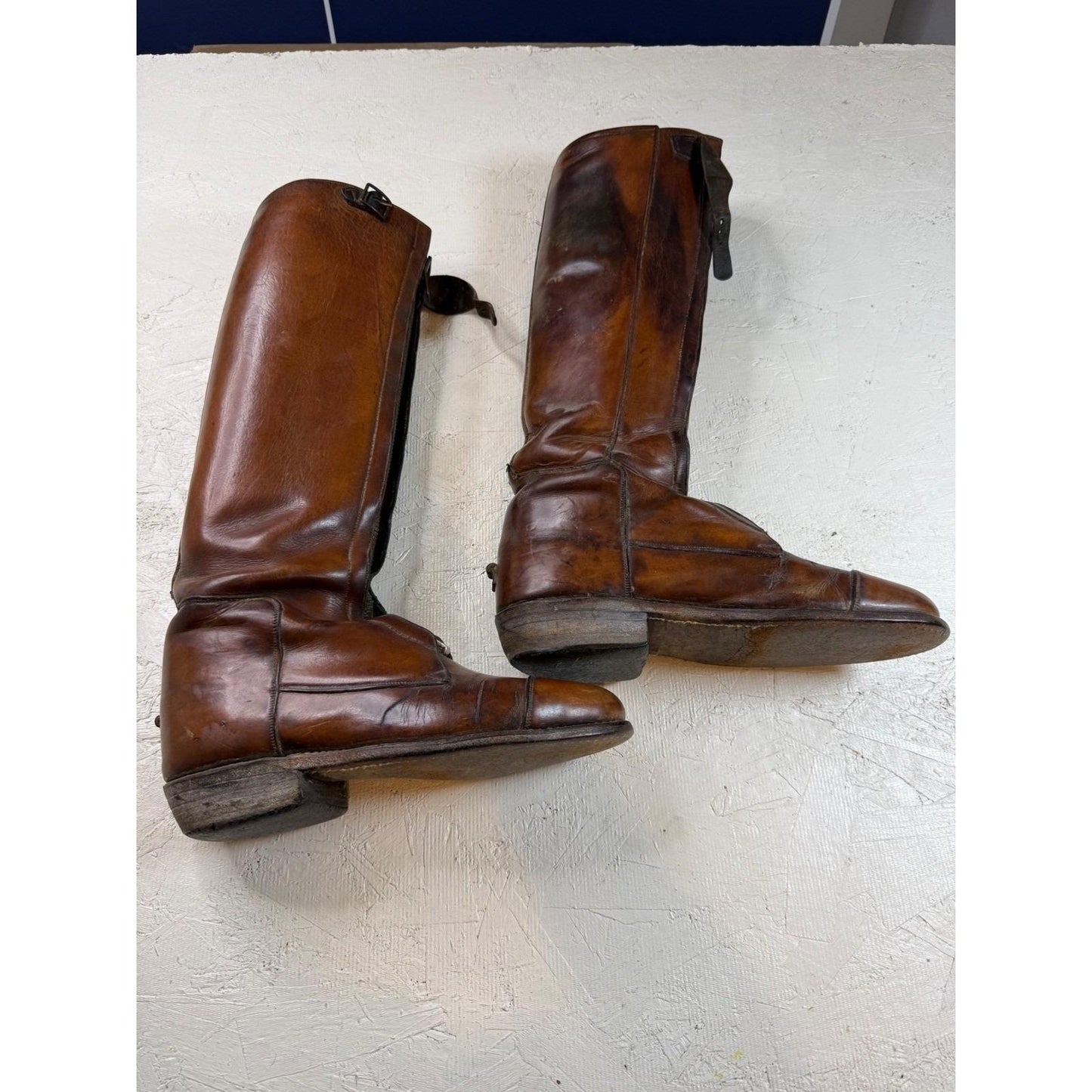 Dehner Equestrian Riding Boots – Men's 8 Brown Leather Vintage Zip Omaha, NE