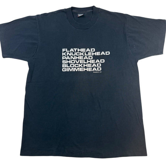 Vintage Harley-Davidson Engine Graphic T-Shirt – 1988, Black, XL, 50/50 USA