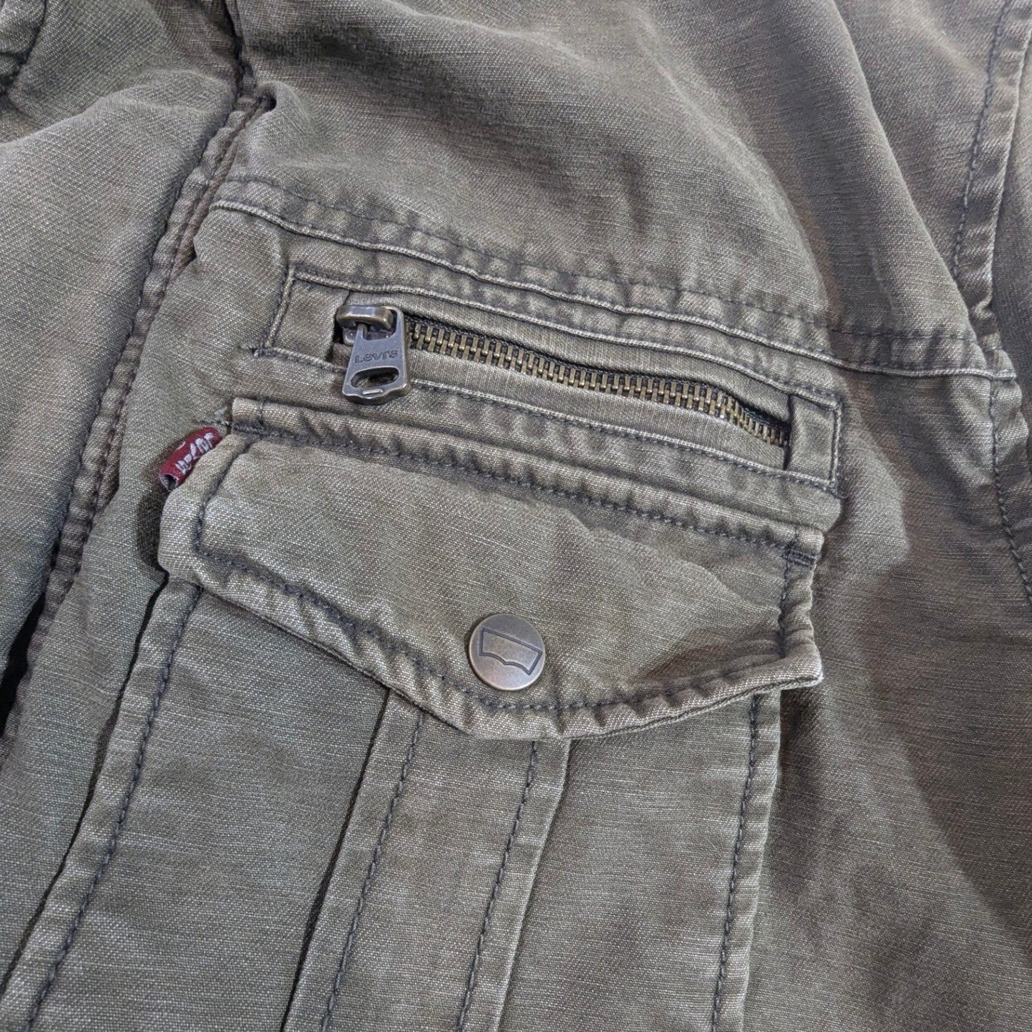 Levi Strauss & Co Utility Jacket – Men's L Olive Green READ