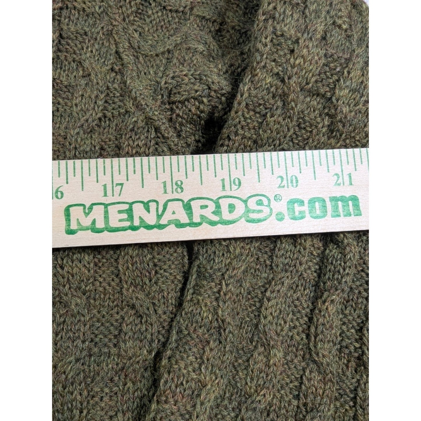 Lord Jeff 100 Virgin Wool Cable Knit Shawl Collar Cardigan Sweater Mens Made USA