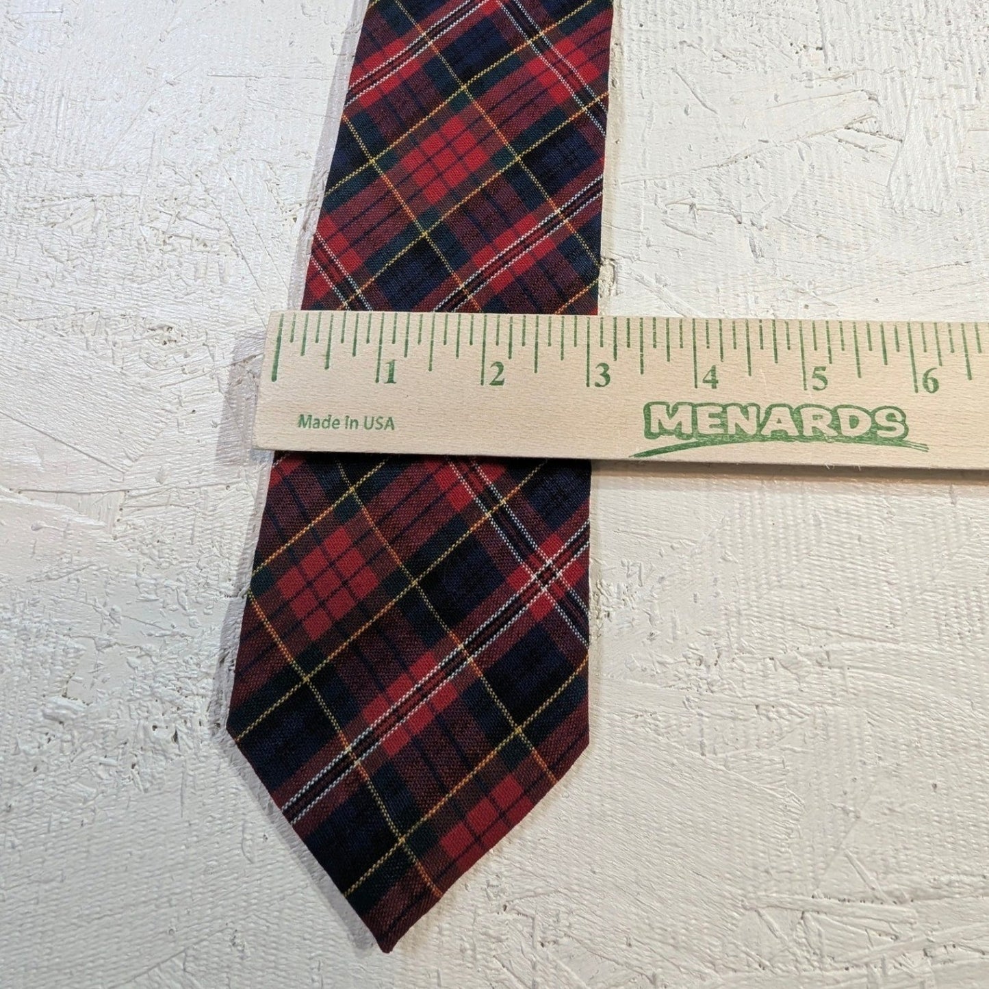 Pendleton 100% Virgin Wool Plaid Necktie – Red / Navy / Green / Yellow