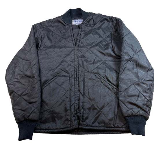 Mens Dickson Quilted Bomber Jacket Black S Full Zip Padded Workwear Outerwear