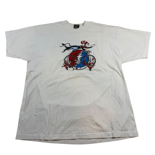 Vintage Grateful Dead Cat in the Hat Bike Roses T-Shirt – 1994 RAGBRAI XL 50/50