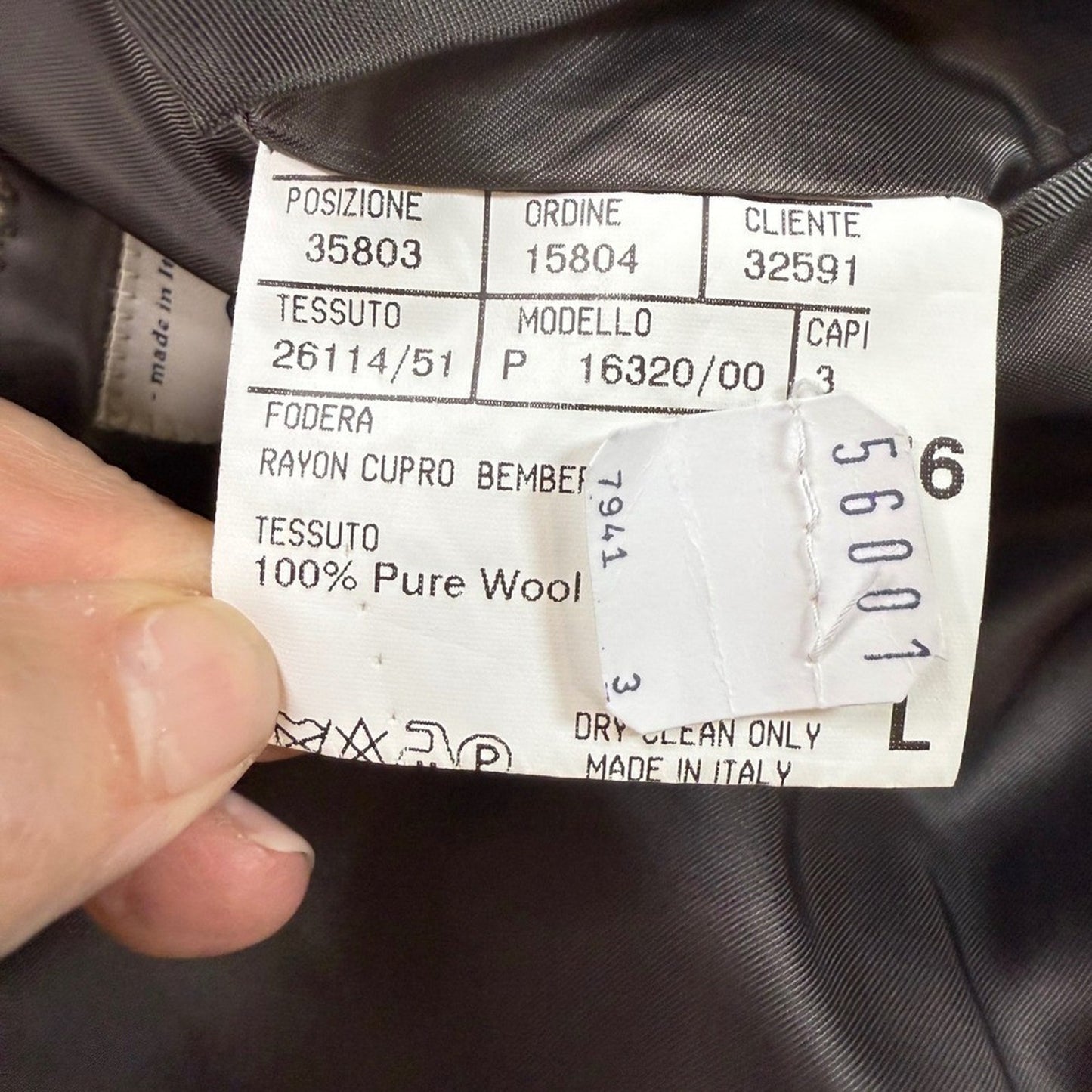 Mens Houndstooth Blazer Jacket 46L Made in Italy Classic Business Casual