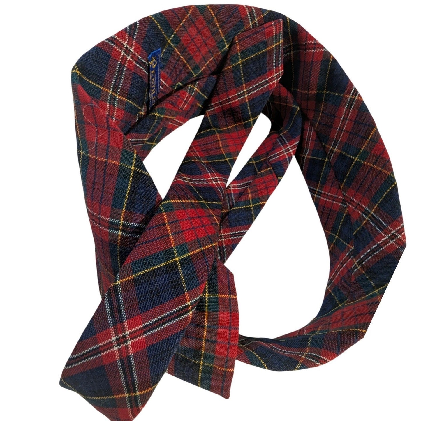 Pendleton 100% Virgin Wool Plaid Necktie – Red / Navy / Green / Yellow