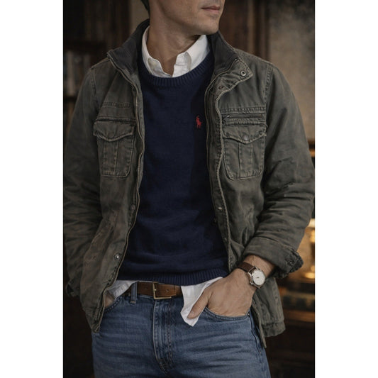 Levi Strauss & Co Utility Jacket – Men's L Olive Green READ