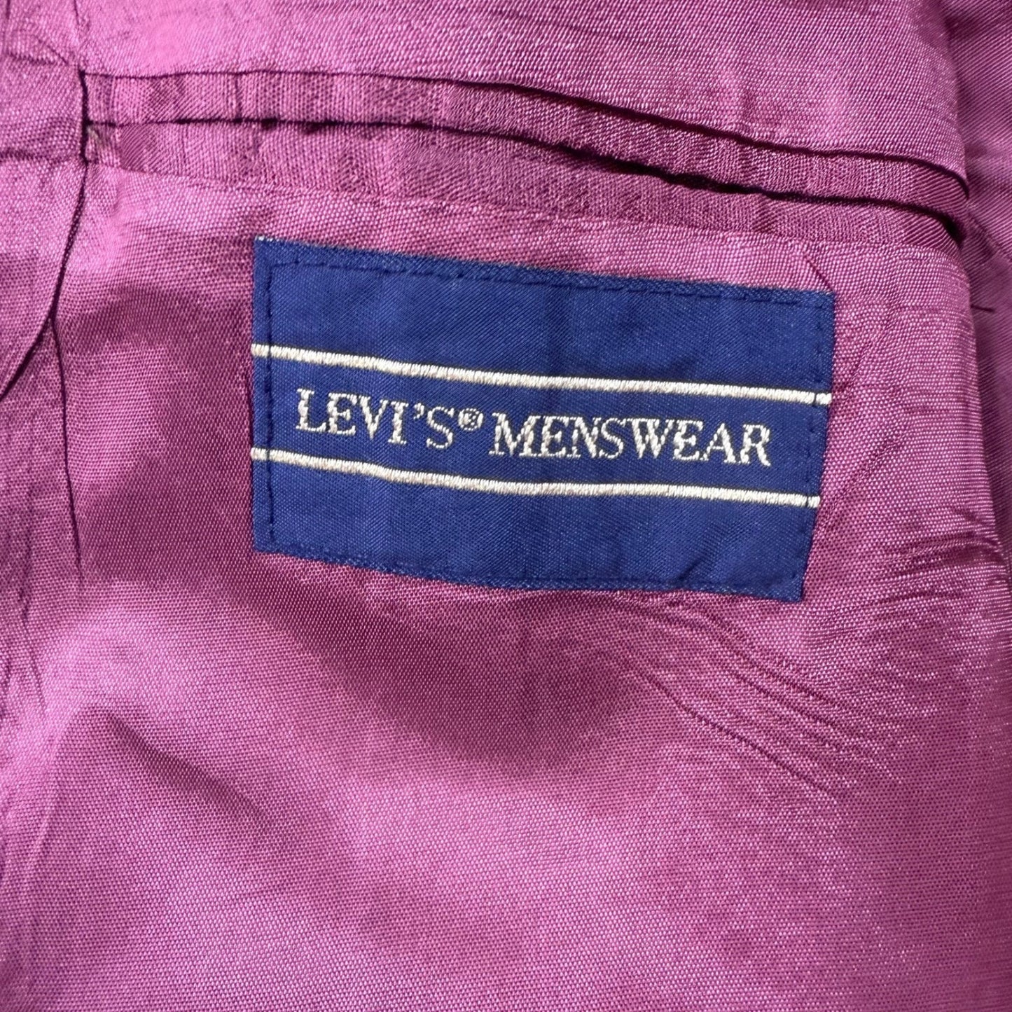 Levi's Menswear Navy Wool Blazer Jacket 42R Button Front Classic Fit