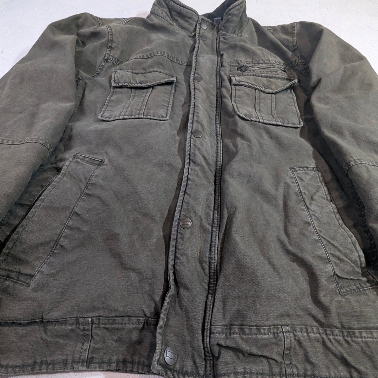 Levi Strauss & Co Utility Jacket – Men's L Olive Green READ